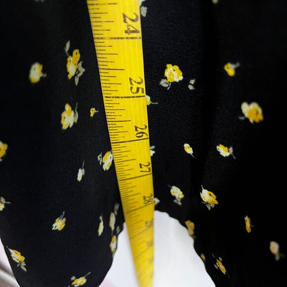 Black Floral Button Maxi Skirt Boho Cottagecore Romantic Prairie Fairycore XS - Picture 4 of 7